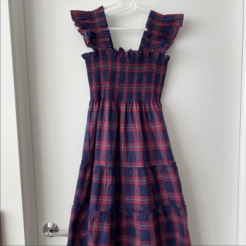 Hill House Ellie Nap Dress new navy tartan S